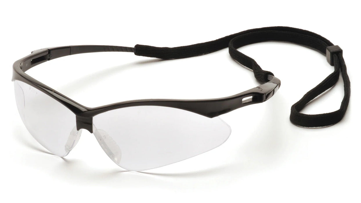 Pyramex PMXTREME Glasses Black Frame/Gray Lens with Black Cord - BHP Safety Products