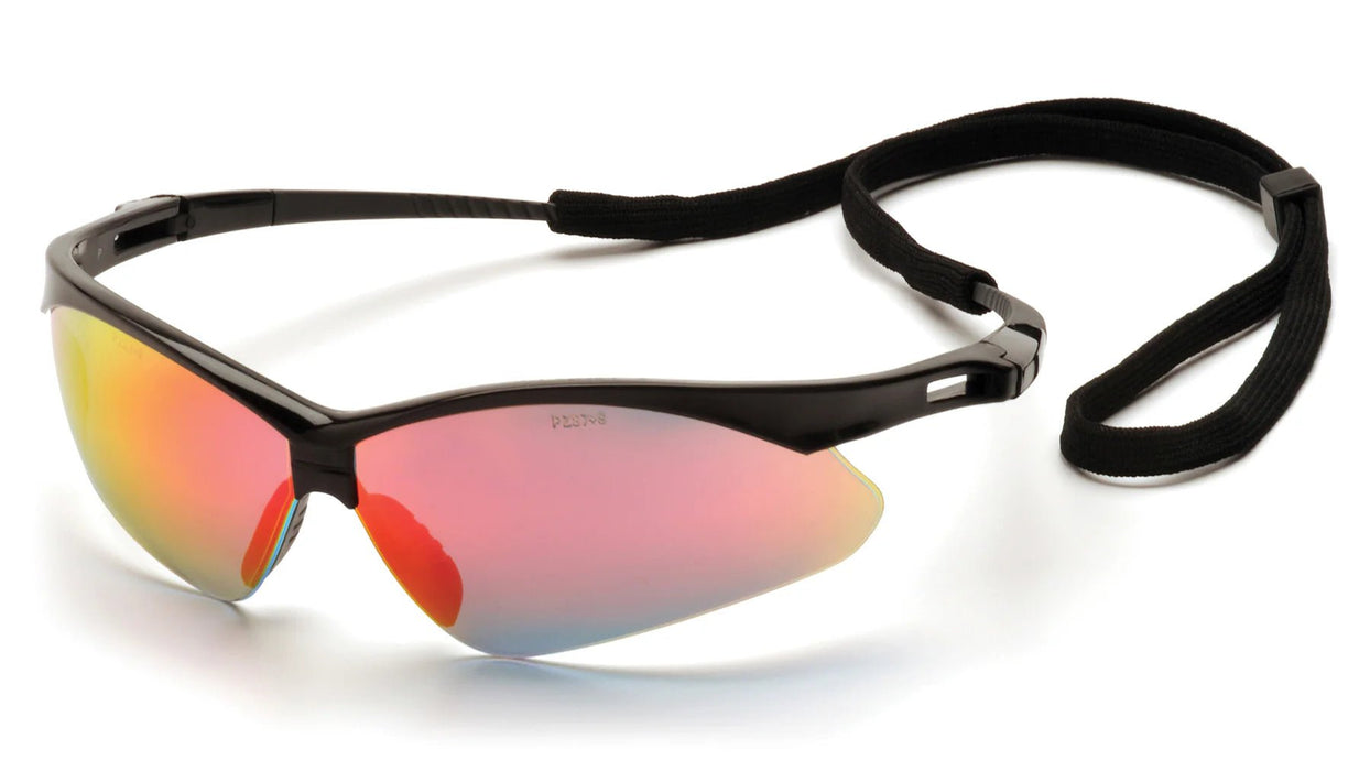 Pyramex PMXTREME Glasses Black Frame/Gray Lens with Black Cord - BHP Safety Products