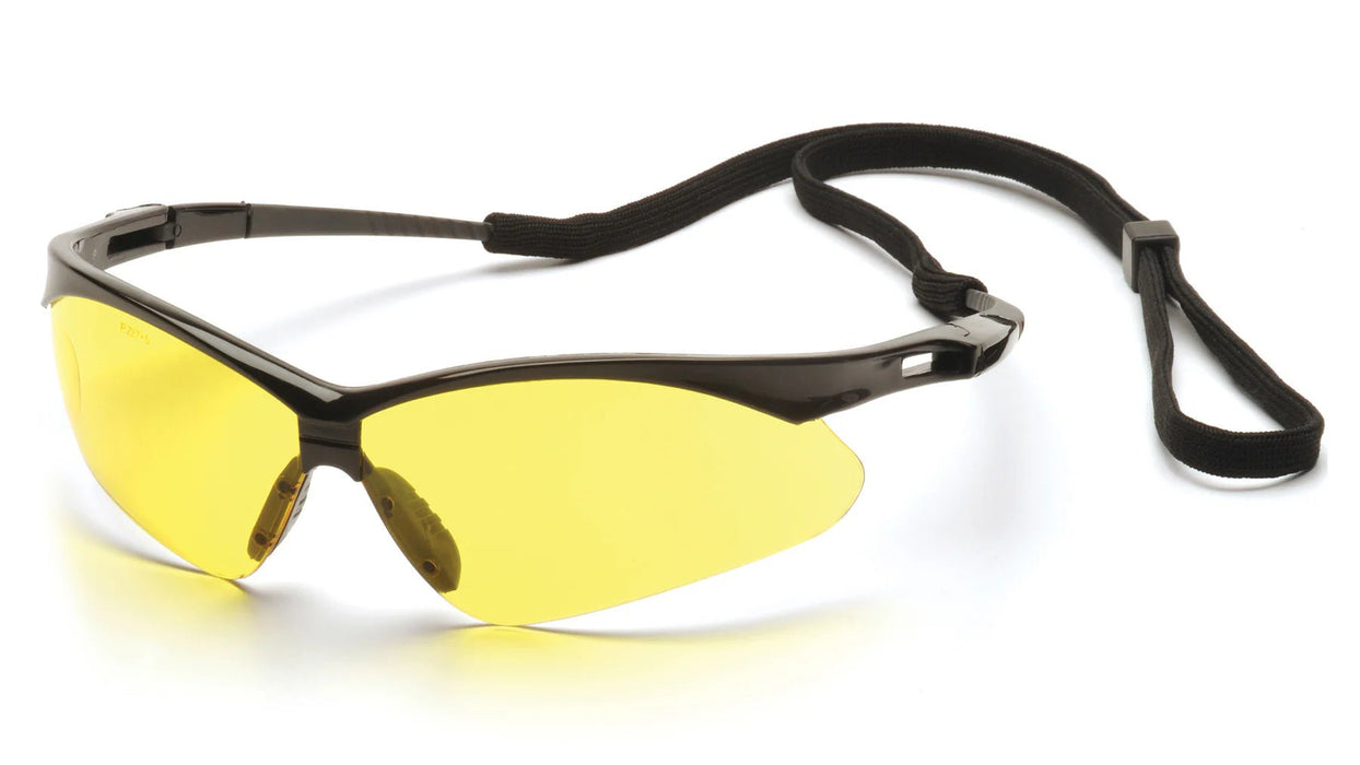 Pyramex PMXTREME Glasses Black Frame/Gray Lens with Black Cord - BHP Safety Products