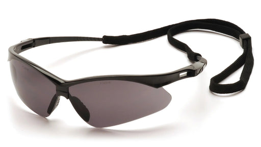 Pyramex PMXTREME Glasses Black Frame/Gray Lens with Black Cord - BHP Safety Products