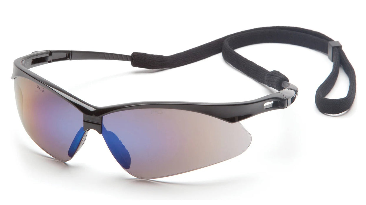 Pyramex PMXTREME Glasses Black Frame/Gray Lens with Black Cord - BHP Safety Products