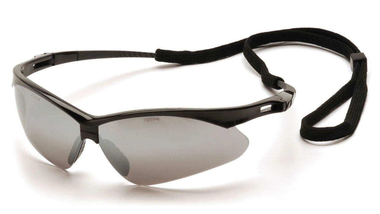 Pyramex PMXTREME Glasses Black Frame/Gray Lens with Black Cord - BHP Safety Products