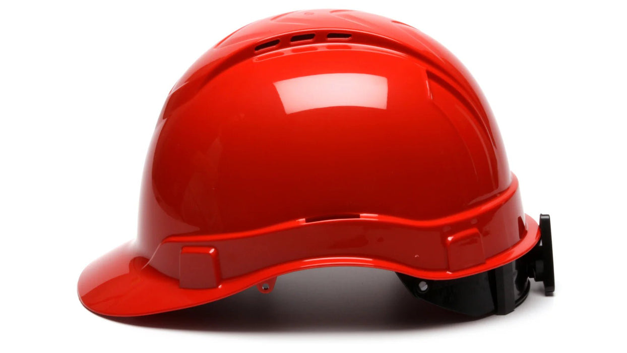 Pyramex Ridgeline Cap Style Hard Hat, 4 - Point Ratchet Suspension, Vented - BHP Safety Products