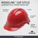 Pyramex Ridgeline Cap Style Hard Hat, 4 - Point Ratchet Suspension, Vented - BHP Safety Products