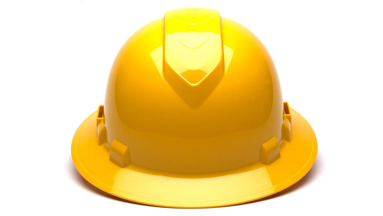 Pyramex Ridgeline Full Brim, Vented, 4 - Point Ratchet Suspension Hard Hat - BHP Safety Products