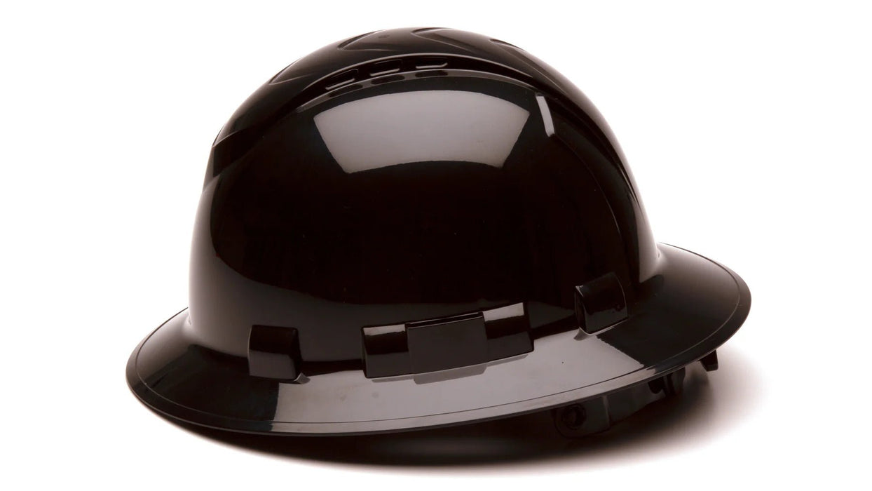 Pyramex Ridgeline Full Brim, Vented, 4 - Point Ratchet Suspension Hard Hat - BHP Safety Products