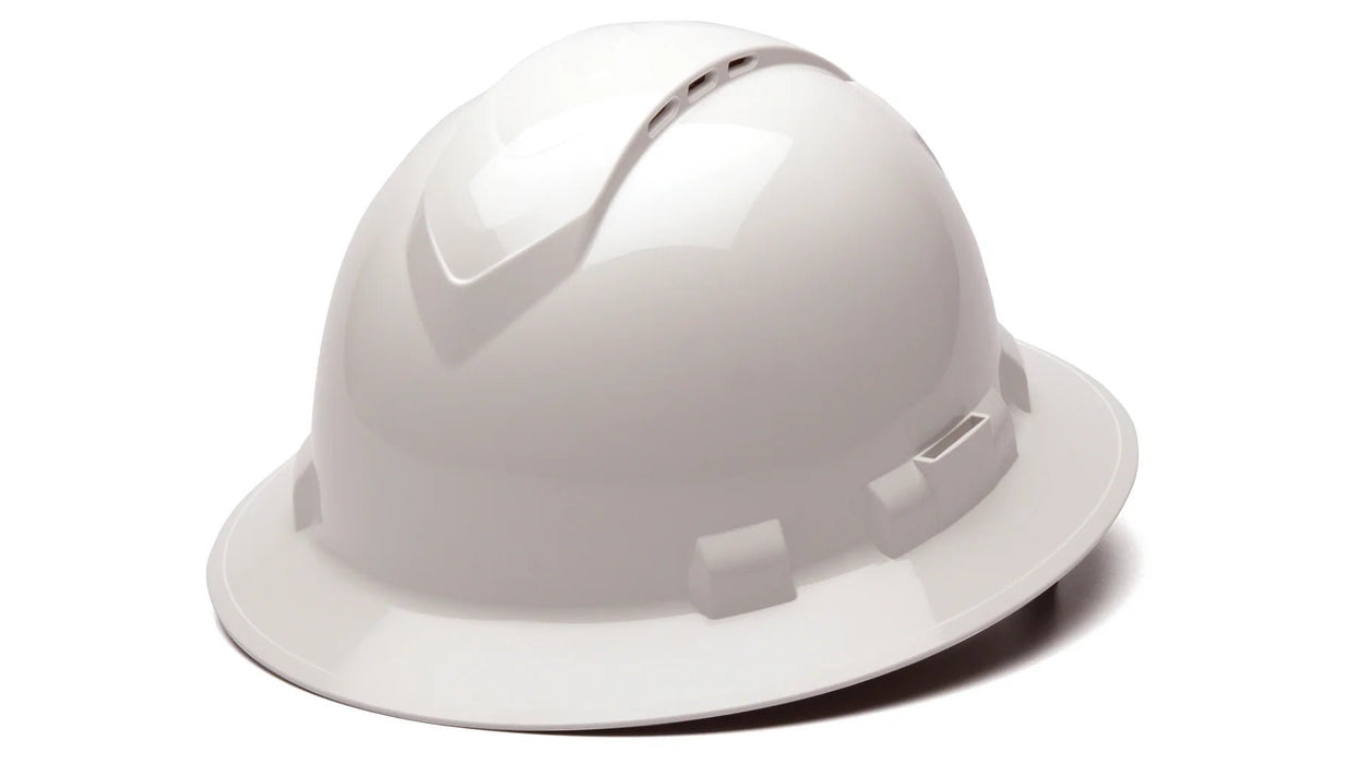 Pyramex Ridgeline Full Brim, Vented, 4 - Point Ratchet Suspension Hard Hat - BHP Safety Products