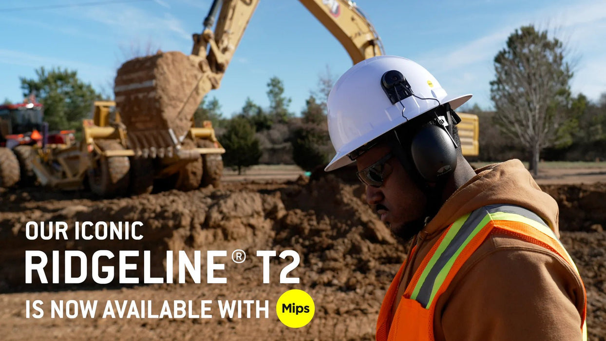Pyramex Ridgeline® T2 Full Brim Hard Hat, White (Vented & Non - Vented) with Mips® - BHP Safety Products