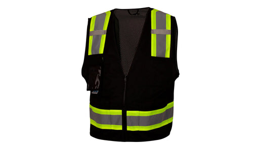 Pyramex RVZ24CP Series Surveyor Safety Vest Class 2, Black - BHP Safety Products
