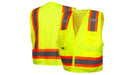 Pyramex RVZ24CP Series Surveyor Safety Vest Class 2, Hi - Vis Lime - BHP Safety Products