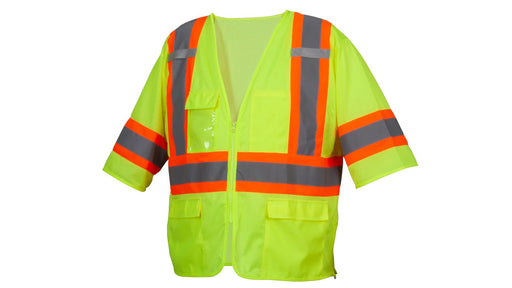 Pyramex RVZ36 Series ANSI Class 3 Hi - Vis Lime Safety Vest - BHP Safety Products