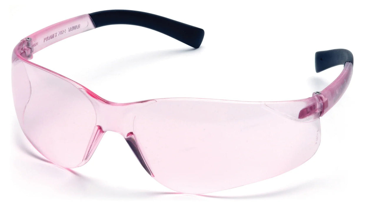 Pyramex Ztek Mini Safety Glasses with Rubber Temples, Gray or Pink Lens - BHP Safety Products