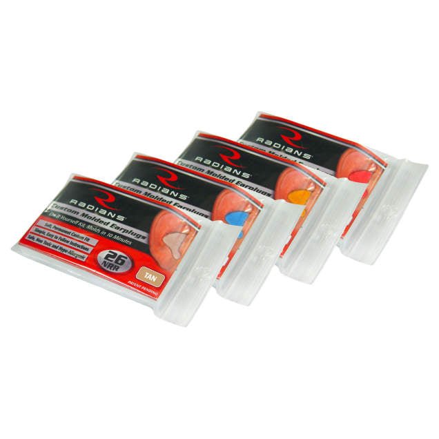 Radians Custom Molded Earplugs CEP001 (Blue, Red, Orange, Tan) - BHP Safety Products