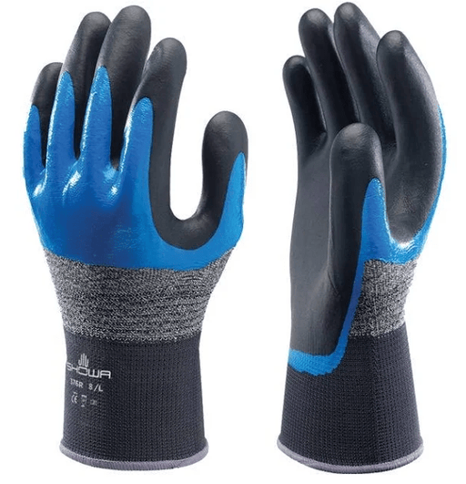 SHOWA 376 Work Gloves Nitrile Palm Coated Breathable Durable Grip - BHP Safety Products