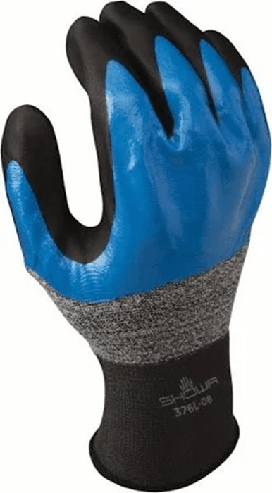 SHOWA 376 Work Gloves Nitrile Palm Coated Breathable Durable Grip - BHP Safety Products