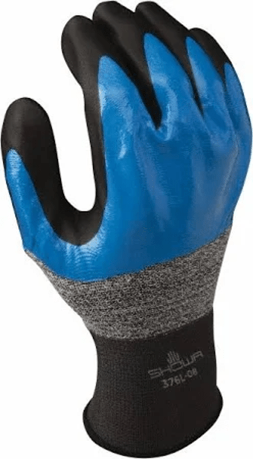 SHOWA 376 Work Gloves Nitrile Palm Coated Breathable Durable Grip - BHP Safety Products