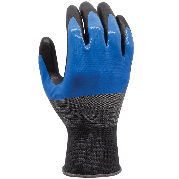 SHOWA 376 Work Gloves Nitrile Palm Coated Breathable Durable Grip - BHP Safety Products