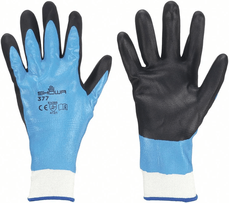Showa 377 Water - Resistant, General Purpose, Nitrile - Coated Work Glove - BHP Safety Products