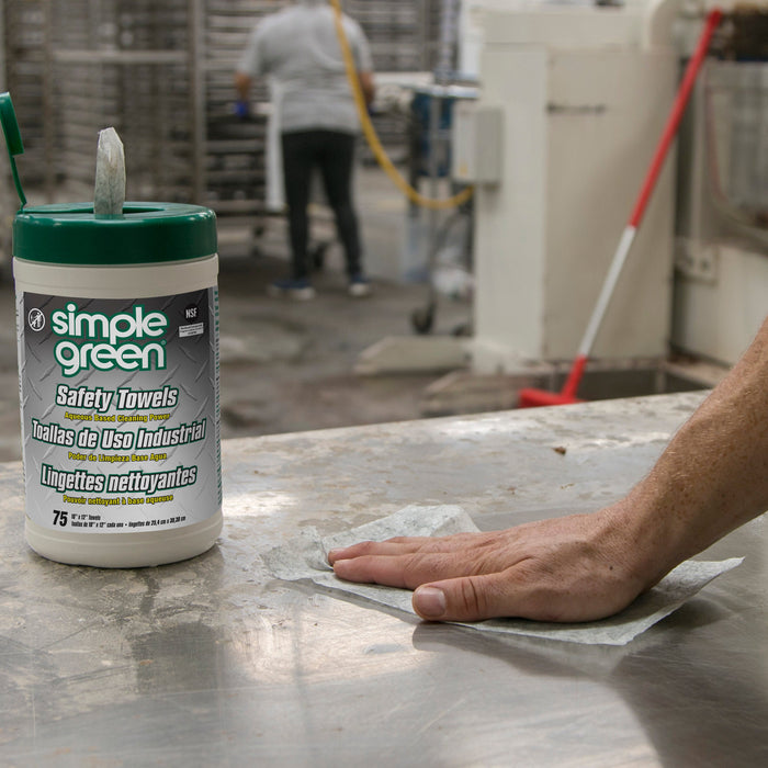 Simple Green Safety Towels, 75 Count, 13351 - BHP Safety Products