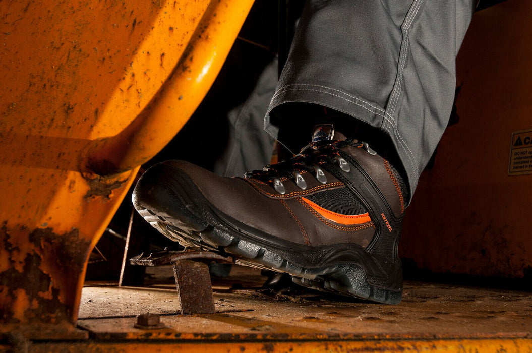 Steelite Mens Mustang Waterproof Brown Leather Steel Toe Work Boot Shoes, FW69 - BHP Safety Products