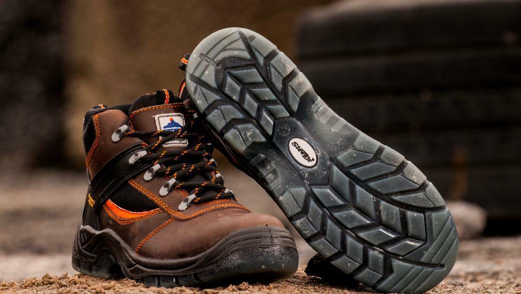 Steelite Mens Mustang Waterproof Brown Leather Steel Toe Work Boot Shoes, FW69 - BHP Safety Products