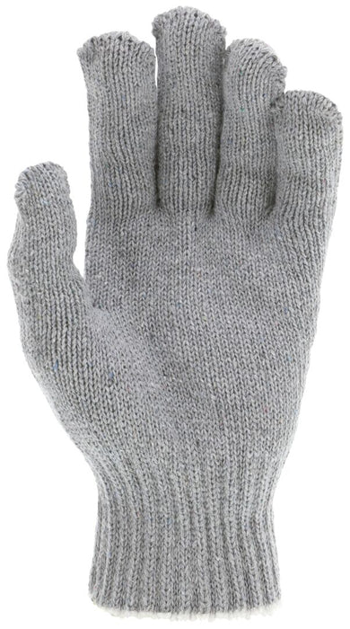 String Knit Work Gloves, 7 Gauge, Heavy Weight, Gray, 70% Cotton, 30% Polyester, Multipurpose, LARGE (DOZEN/12 - PAIRS) - BHP Safety Products