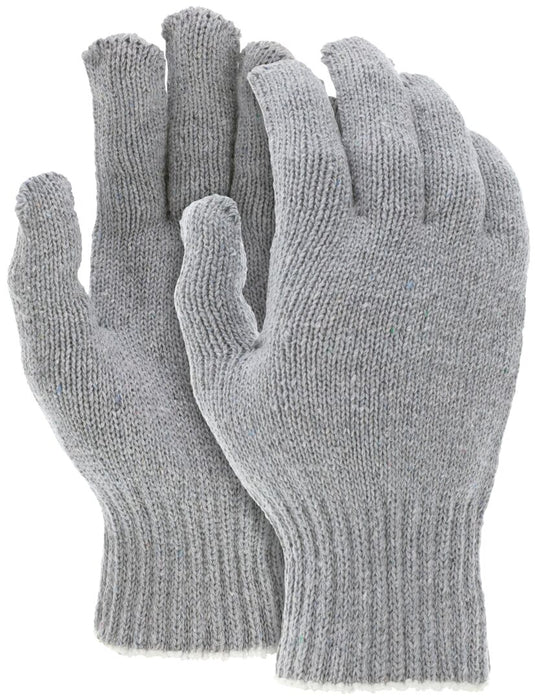 String Knit Work Gloves, 7 Gauge, Heavy Weight, Gray, 70% Cotton, 30% Polyester, Multipurpose, LARGE (DOZEN/12 - PAIRS) - BHP Safety Products