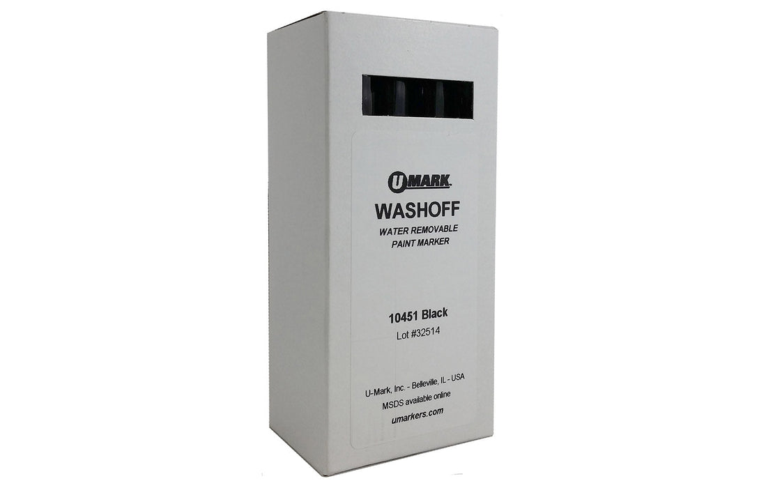 U - Mark WASHOFF Water - Removable Paint Marker (Box of 12) - BHP Safety Products