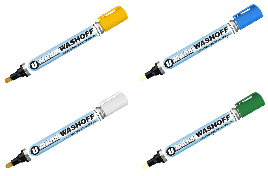 U - Mark WASHOFF Water - Removable Paint Marker (Box of 12) - BHP Safety Products