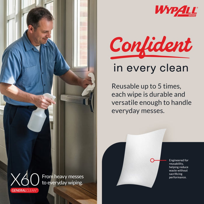 WypAll® GeneralClean™ X60 Multi - Task Cleaning Cloths (118/Box), 34790 - BHP Safety Products