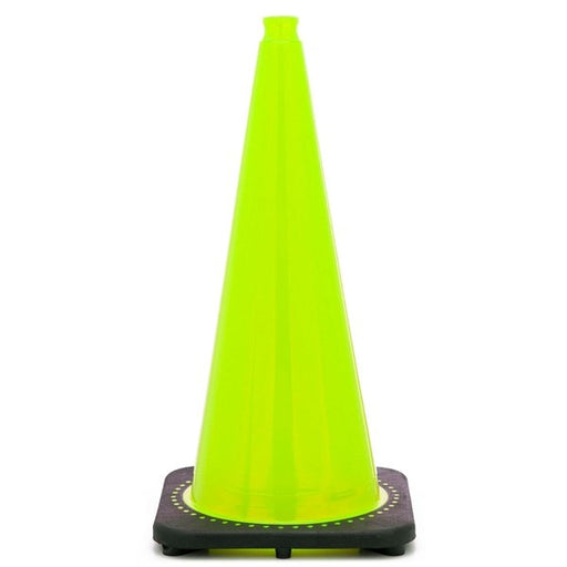 28 Inch Traffic Cone, No Collar, Lime - BHP Safety Products