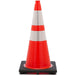 28 Inch Traffic Cone with Two Reflective Collars, Orange - BHP Safety Products