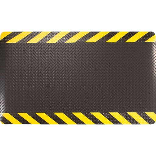 3ft x 5ft Ultimate Diamond Foot Matting 15/16" Chevron Patten, Yellow and Black - BHP Safety Products