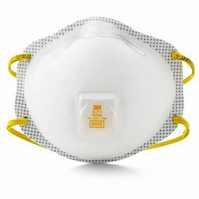3M 8211 N95 Particulate Respirator with Valve, 10 Masks per Box - BHP Safety Products