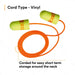 3M E-A-Rsoft SuperFit Earplugs 311-1254, Corded, NRR (Noise Reduction Rating) 33 Decibels, 200 Pair/Box - BHP Safety Products