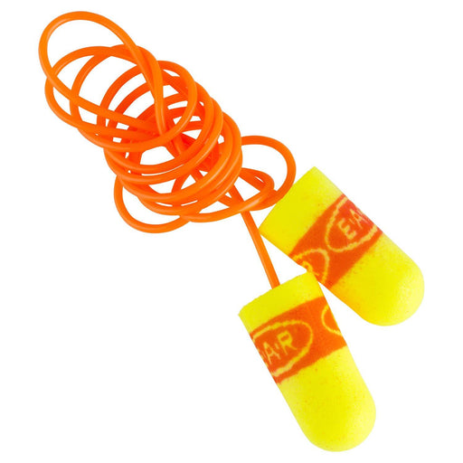 3M E-A-Rsoft SuperFit Earplugs 311-1254, Corded, NRR (Noise Reduction Rating) 33 Decibels, 200 Pair/Box - BHP Safety Products