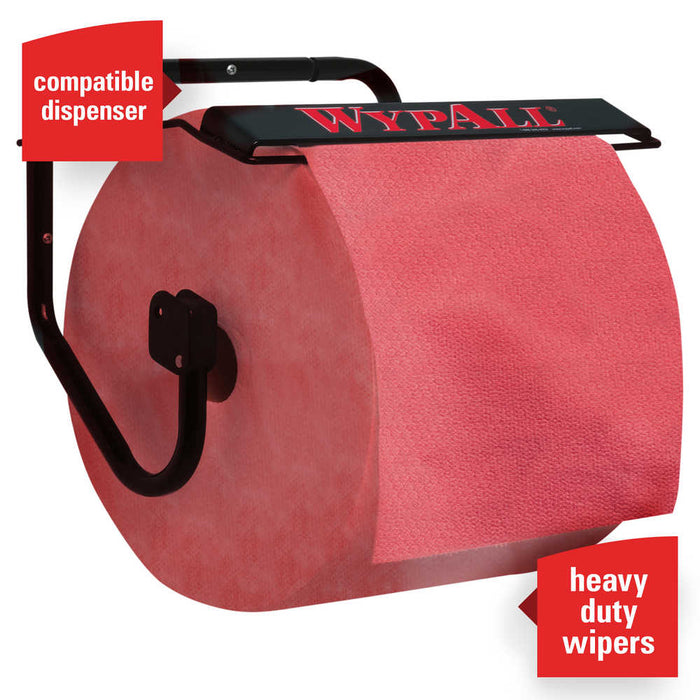 WypAll X80 Cloths, Hydroknit, Jumbo Roll, 12 1/2 x 13 2/5, 475 Wipers/Roll