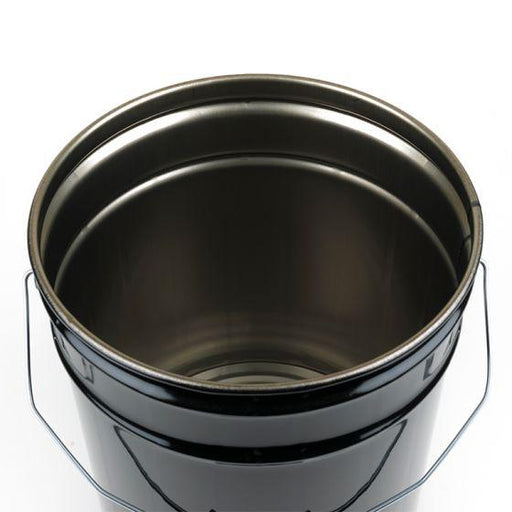 5 Gallon Steel Pail, Open Head, Rust Inhibitor, 29 Gauge - Black - BHP Safety Products