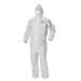 A40 Liquid and Particle Protection Disposable Coveralls, Zipper Front with Elastic Wrist, Ankles and Hood - BHP Safety Products