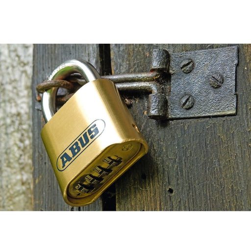 ABUS 180IB/50HB63 Brass Combination Padlock with Stainless Steel Shackle and 4-Digit Resettable Code - BHP Safety Products