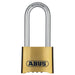 ABUS 180IB/50HB63 Brass Combination Padlock with Stainless Steel Shackle and 4-Digit Resettable Code - BHP Safety Products