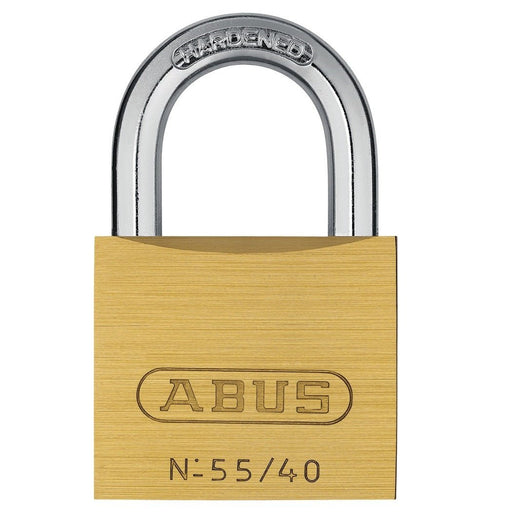 ABUS 55/40 Solid Brass Padlock with Hardened Steel Shackle - BHP Safety Products