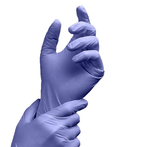 Adenna PRECISION Nitrile Powder Free Exam Gloves, 4 MIL, Blue-Violet (100 Gloves per Box) - BHP Safety Products