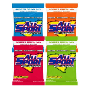 All Sport Powder Variety Sports Drink Mix, 32/2.5 Gallon Pouches, 4 Flavors, Case Yields 80 Gallons - BHP Safety Products