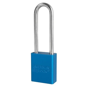 Aluminum Safety Lockout Padlock, Blue, A1107 - BHP Safety Products