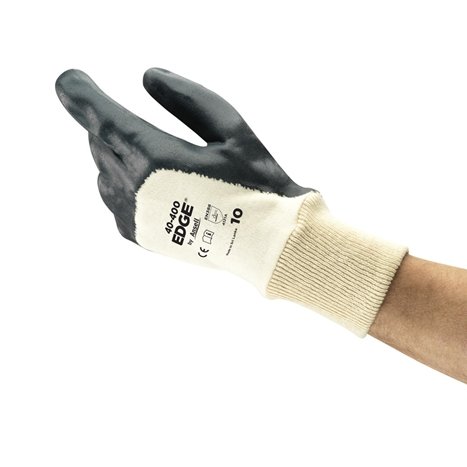 Ansell Edge Industrial Work Gloves, 3/4 Dip Nitrile, Size Large, 40-400-9 (12 Pairs) - BHP Safety Products