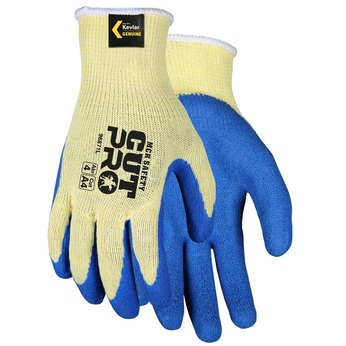ANSI A4 Cut Pro / Cut Resistant Rubber Coated Work Gloves, 10 Gauge Kevlar Shell, 96871, 1 Pair - BHP Safety Products