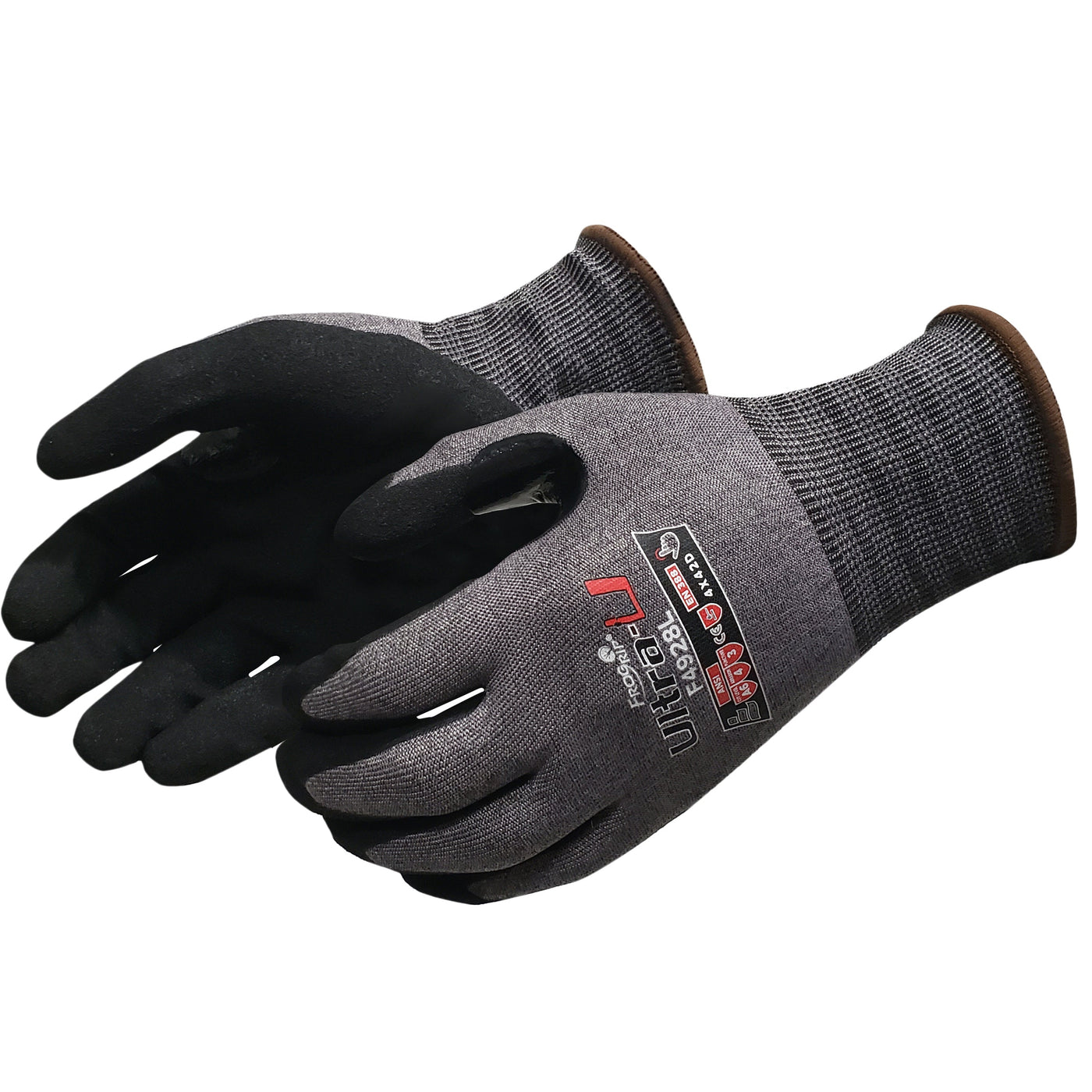 ANSI A6 Ultra-U Cut Resistant Gloves, Black Sandy Nitrile Foam Coat, S ...