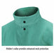 Black Stallion TruGuard 200 FR Cotton Welding Jacket, Green, 30" Length - BHP Safety Products