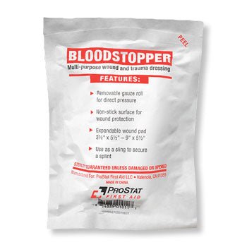 Bloodstopper, Multi-Purpose Wound and Trauma Dressing 9" x 5 1/2" (1 Each) - BHP Safety Products